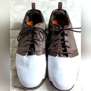 FootJoy Brown and White Athletic Golf Shoes